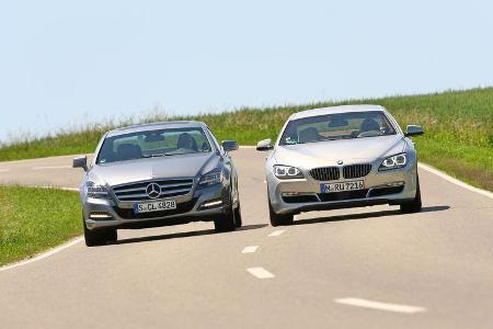 BMW 640i Gran Coupé, Mercedes CLS 350, Frontansicht
