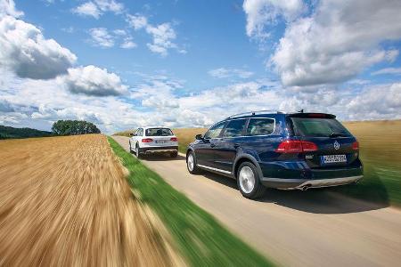VW Passat Alltrack 2.0 TDI 4Motion, Audi A4 Allroad Quattro 2.0 TDI, Heckansicht