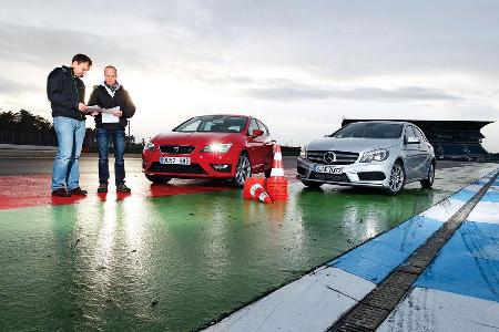 Seat Len 1.4 TSI FR, Mercedes A 200 AMG Sport, Frontansicht