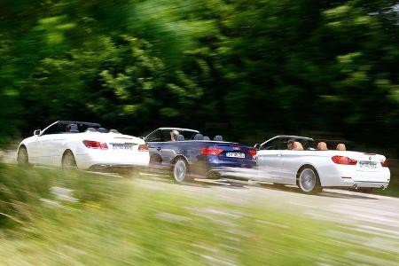 Audi S5 Cabrio, BMW 435i Cabrio, Mercedes E 400 Cabrio, Heckansicht