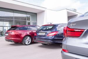 BMW 520d, Jaguar XF und Mercedes CLS 250