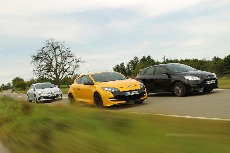 Ford Focus ST, Opel Astra OPC, Renault Megane R.S. Ford Focus ST, Opel Astra OPC, Renault Megane R.S.