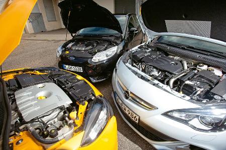 Ford Focus ST, Opel Astra OPC, Renault Megane R.S.