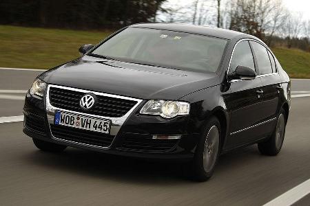 Beim Sichtfeld nach vorne schneidet der Passat am besten ab, mit 4,35 Metern bis zum Blickkontakt auf die Straße.
