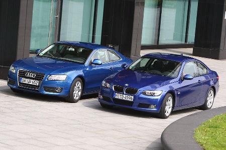 Audi zielt dem noch jungen A5 im Coupé-Sektor der Mittelklasse gegen den BMW 3er. Audi zielt dem noch jungen A5 im Coupé-Sektor der Mittelklasse gegen den BMW 3er.