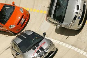 Elia-Renault Mégane CC, Fugel-Honda Civic und Novitec Fiat Grande Punto