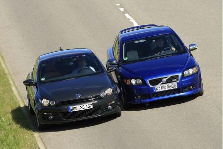 Test: VW Scirocco 2.0 TSI gegen Volvo C30 T5