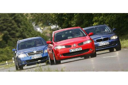 120d, Mégane Sport und Octavia RS im Vergleichstest