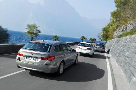 Audi A6, Mercedes E 200, BMW 520i Audi A6, Mercedes E 200, BMW 520i