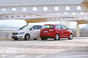 Mercedes B-Klasse gegen VW Golf Plus im Test
