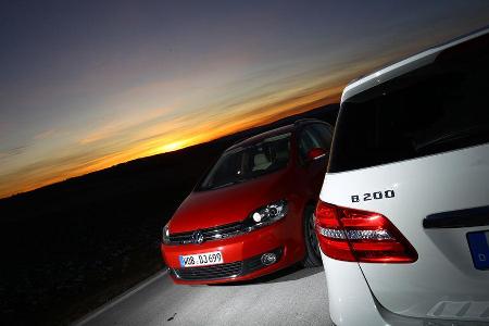 Mercedes B 200, VW Golf Plus 1.4TSI