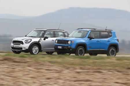 Jeep Renegade, Mini Countryman, Seitenansicht