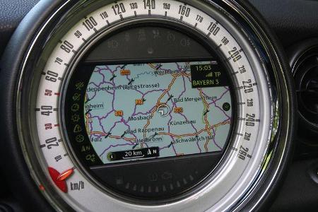 Mini Cooper Cabrio, Navigationssystem, Bildschirm