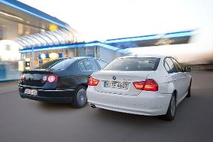 BMW 3er und VW Passat im Test