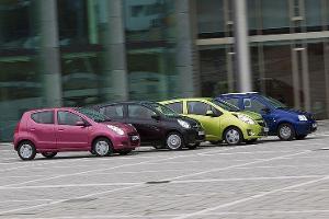 Chevrolet Spark, Daihatsu Cuore, Fiat Panda, Suzuki Alto im Test