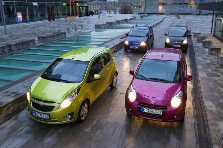Chevrolet Spark, Daihatsu Cuore, Fiat Panda, Suzuki Alto
