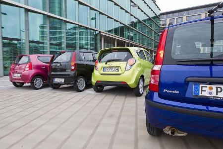 Chevrolet Spark, Daihatsu Cuore, Fiat Panda, Suzuki Alto