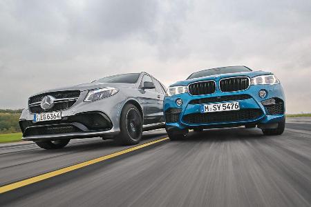 BMW X6M, Mercedes-AMG GLE 63 S, Frontansicht BMW X6M, Mercedes-AMG GLE 63 S, Frontansicht