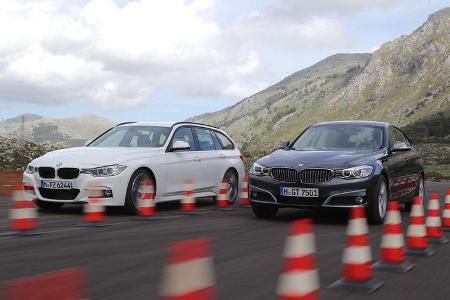 BMW 320d Touring, BMW 320d GT, Frontansicht, Bremstest