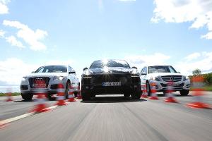Porsche Macan gegen Audi Q5 und Mercedes GLK