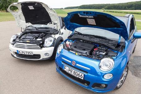 Fiat 500C, Mini One Cabrio, Motor
