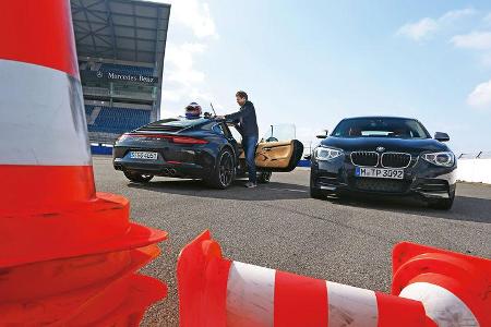 Porsche 911 Carrera 4, BMW M135i xDrive,