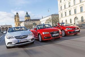 Audi A3 Cabrio gegen Opel Cascada und VW Golf Cabrio