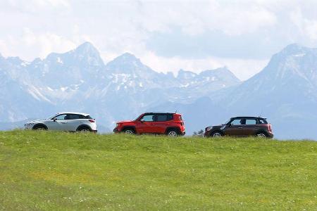 Jeep Renegade, Mazda CX-3, Mini Cooper Countryman