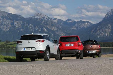 Jeep Renegade, Mazda CX-3, Mini Cooper Countryman