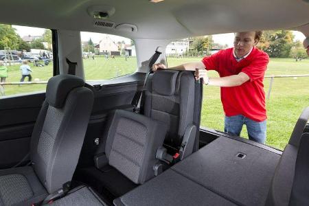 VW Sharan, Kofferraum, Fond, dritte Sitzreihe