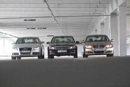 Mercedes C 220 CDI, Audi A4 2.0 TDI, BMW 320d
