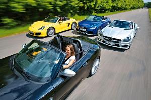 Audi TT, BMW Z4, SLK und Boxster im Test
