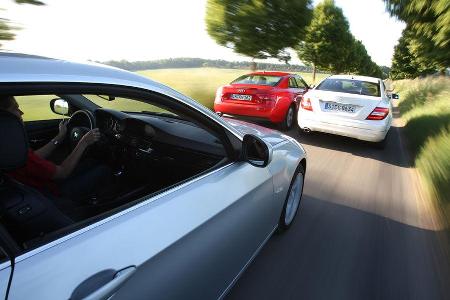 Audi A5 Coupe, BMW 325i Coupe, Mercedes C 250 Coupe Audi A5 Coupe, BMW 325i Coupe, Mercedes C 250 Coupe
