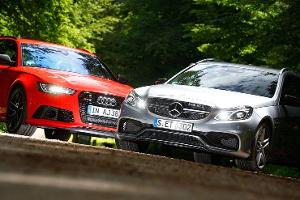 Audi RS6 Avant, Mercedes E 63 T AMG S 4Matic, Frontansicht