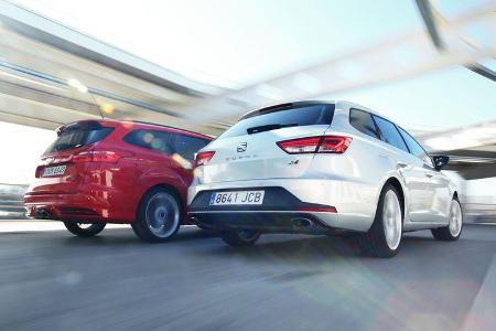 Ford Focus ST Turnier, Seat Leon ST Cupra 265, Heckansicht