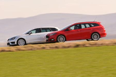 Ford Focus ST Turnier, Seat Leon ST Cupra 265, Seitenansicht