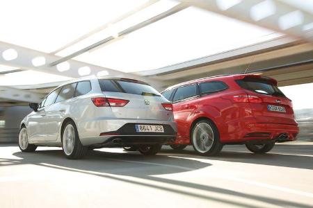 Ford Focus ST Turnier, Seat Leon ST Cupra 265, Heckansicht