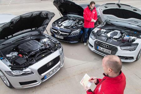 Mercedes CLS 400 4Matic, Audi A7 Sportback 3.0 TFSI Quattro, Jaguar XF 35t Prestige