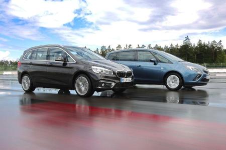 BMW 218d Gran Tourer, Opel Zafira Tourer 1.6 CDTI, Seitenansicht