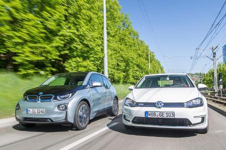 BMW i3, VW e-Golf, Frontansicht