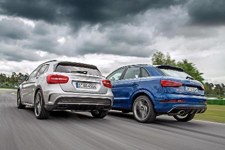 Audi RS Q3 Performance, Mercedes-AMG GLA 45 4Matic, Heckansicht