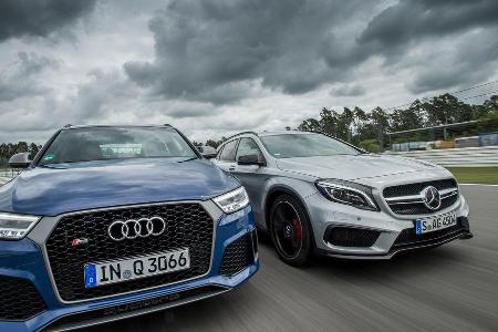 Audi RS Q3 Performance, Mercedes-AMG GLA 45 4Matic, Frontansicht