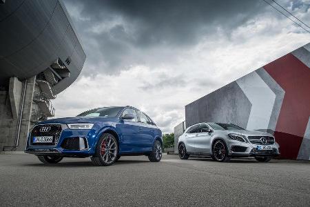 Audi RS Q3 Performance, Mercedes-AMG GLA 45 4Matic, Frontansicht