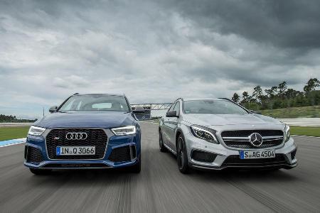 Audi RS Q3 Performance, Mercedes-AMG GLA 45 4Matic, Frontansicht