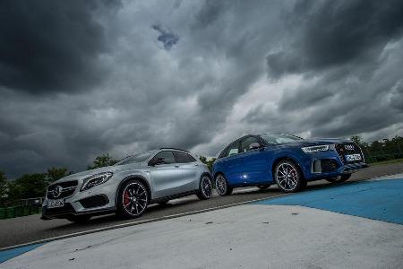 Audi RS Q3 Performance, Mercedes-AMG GLA 45 4Matic, Frontansicht
