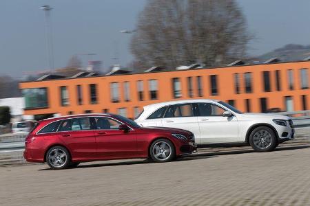 Mercedes C 250 d 4Matic T, Mercedes GLC 250 d 4Matic, Seitenansicht