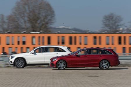 Mercedes C 250 d 4Matic T, Mercedes GLC 250 d 4Matic, Seitenansicht