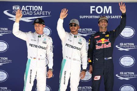 Rosberg, Hamilton & Ricciardo - Formel 1 - Austin - GP USA - 22. Oktober 2016