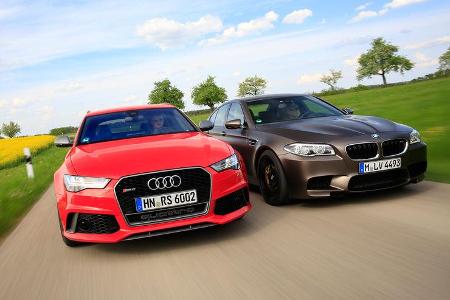 Audi RS 6 Avant Performance, BMW M5 Competition, Frontansicht