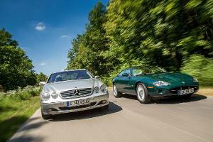 Jaguar XK8 und Mercedes CL500 Fahrbericht